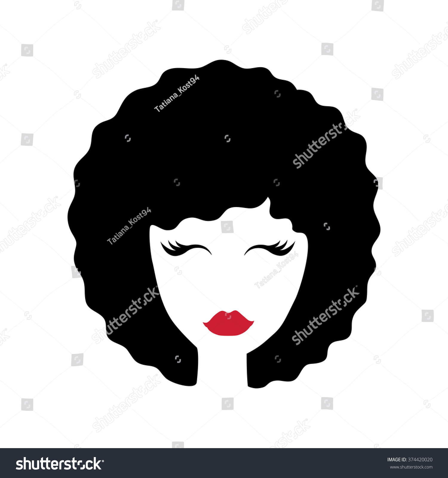  Hairstyle  Silhouettewomangirlfemale Hairbeauty Vectorflat 