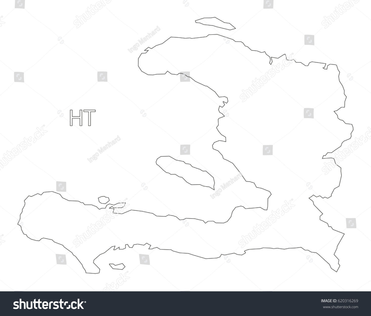 Haiti Outline Silhouette Map Illustration Vector De Stock Libre De   Stock Vector Haiti Outline Silhouette Map Illustration 620316269 