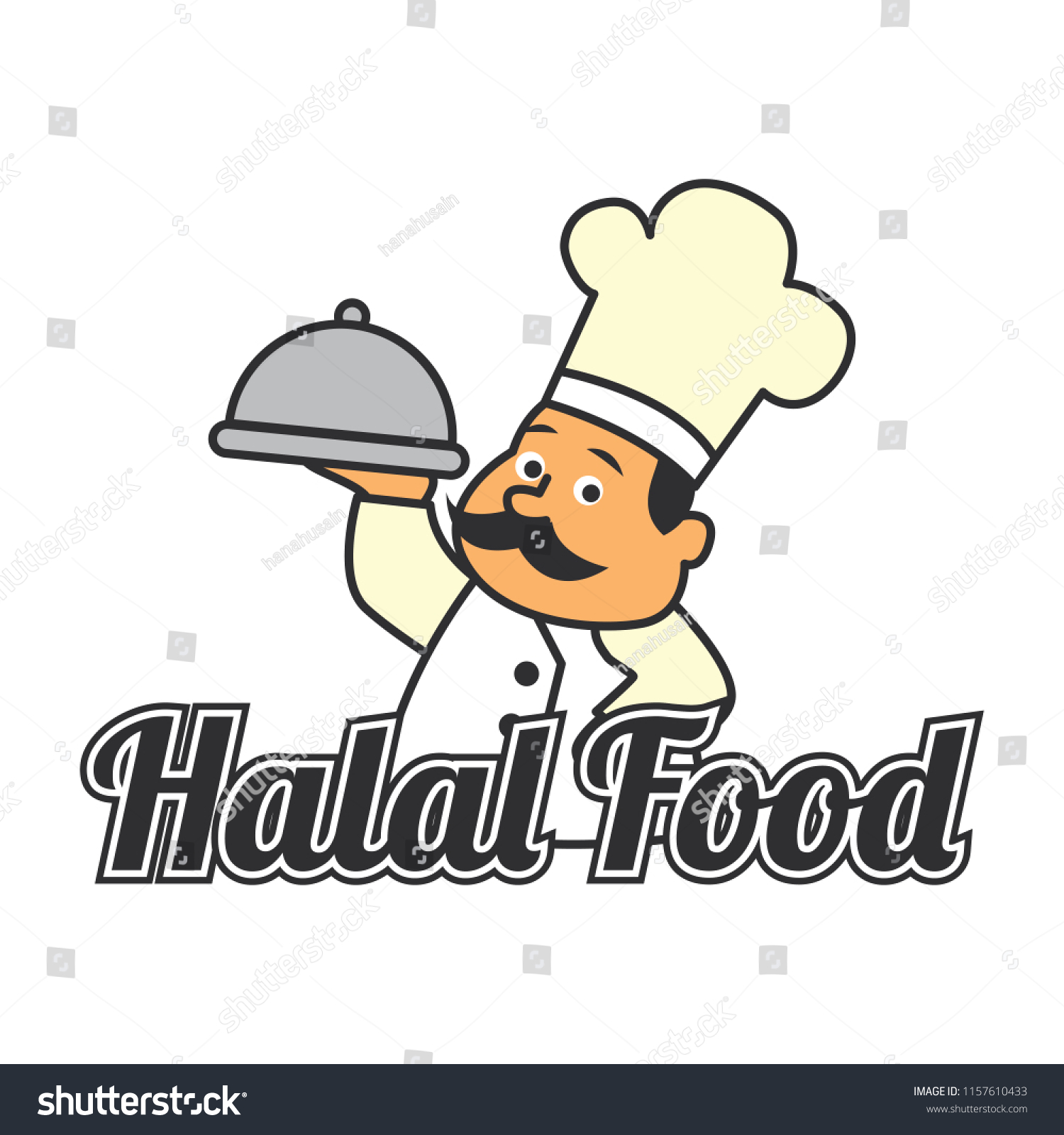 Halal Permissible Food Logo Muslim Products 库存矢量图（免版税）1157610433
