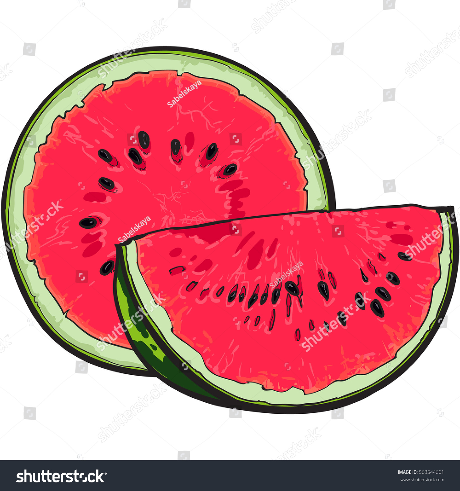 13,862 Hand drawn watermelon slices Images, Stock Photos & Vectors ...