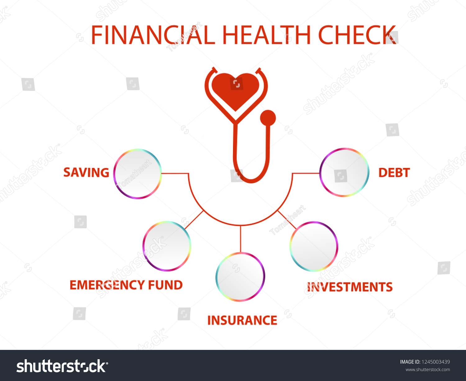 half circle inflographic financial