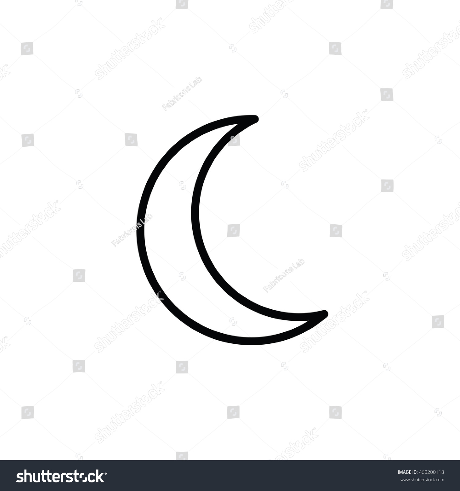 Half Moon Outline Icon Stock Vector (Royalty Free) 460200118