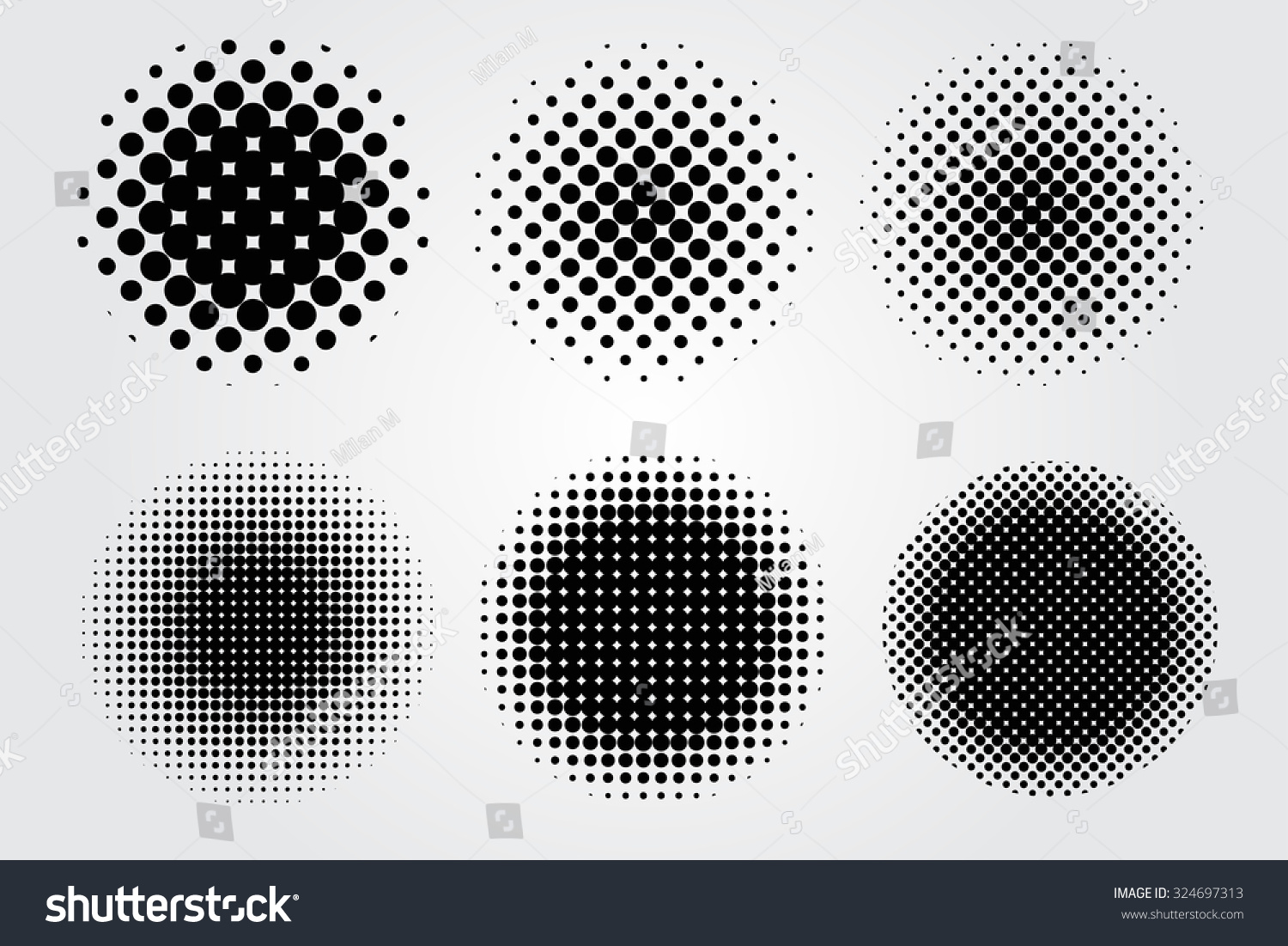 Halftone Design Elementsabstract Halftone Backgroundsvector ...