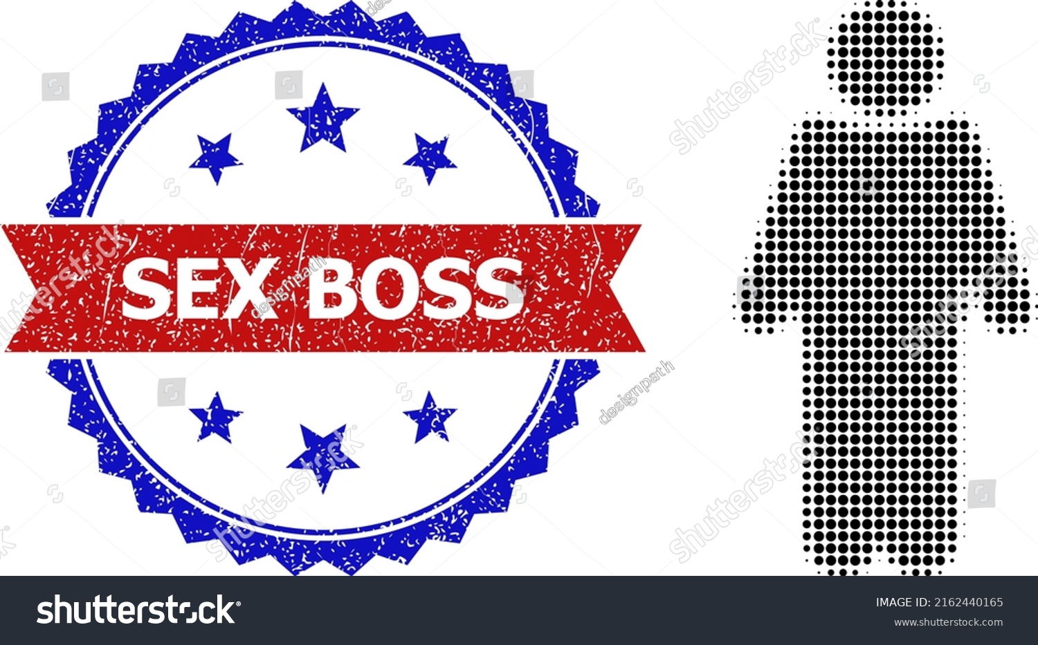 Halftone Mister Icon Bicolor Unclean Sex Stock Vector Royalty Free