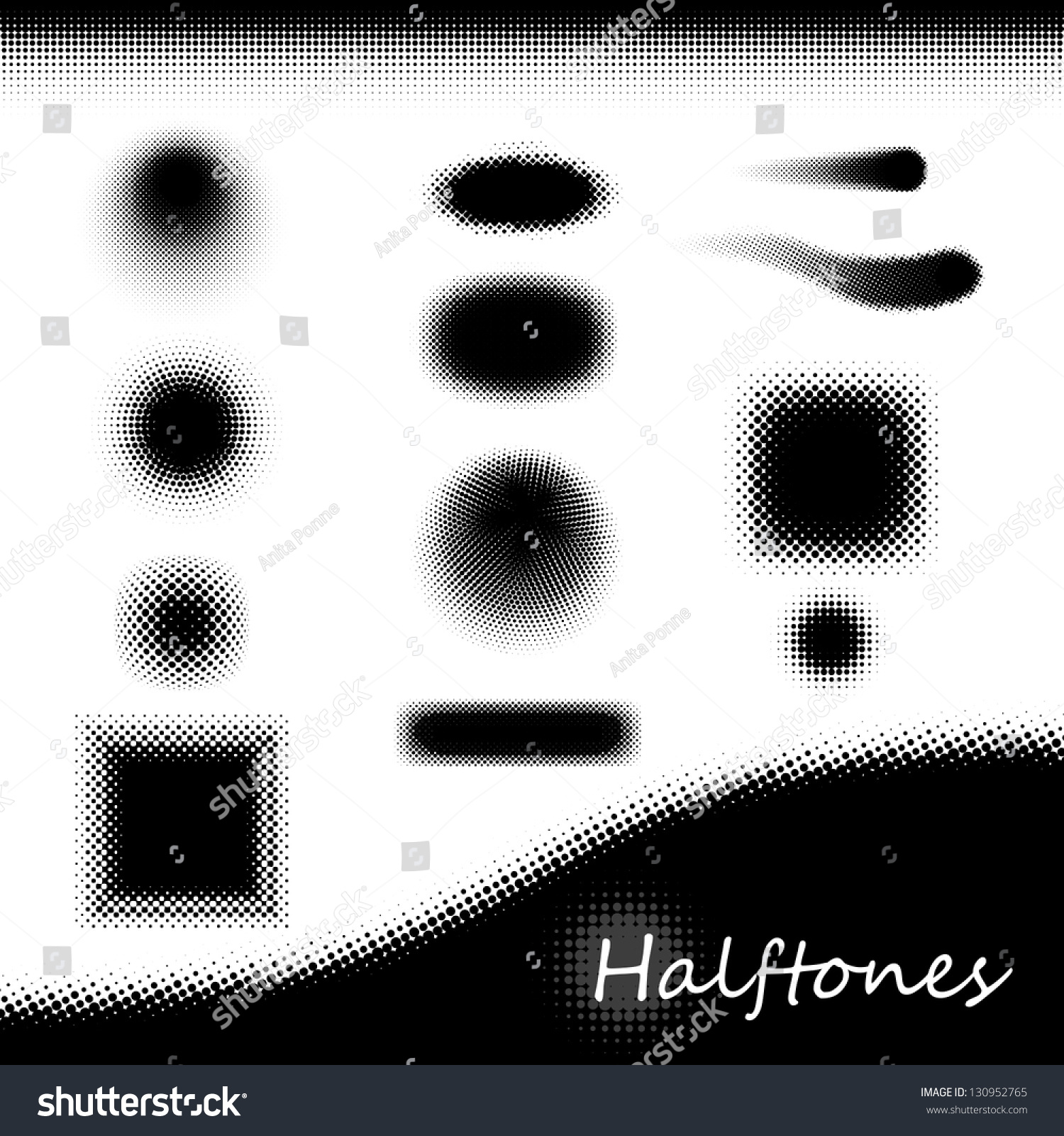 Halftones Design Elements Vector Illustration Stock Vector Royalty Free 130952765 Shutterstock 6850