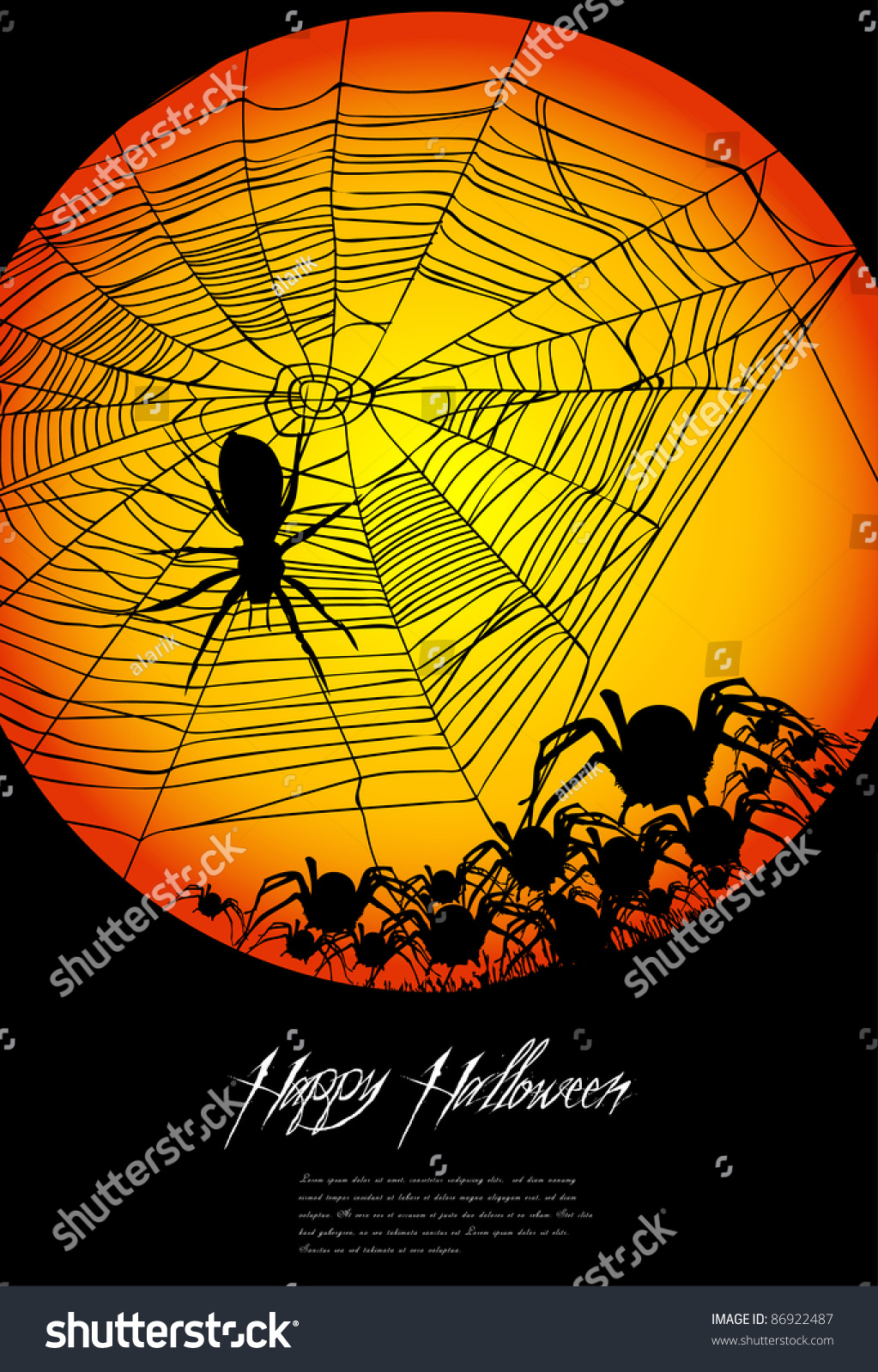 Halloween Background Stock Vector Royalty Free 86922487