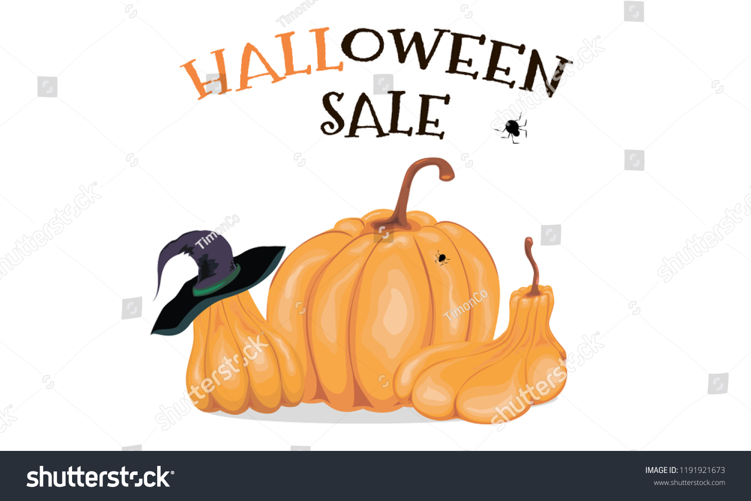 halloween background sale vector illustration template stock vector