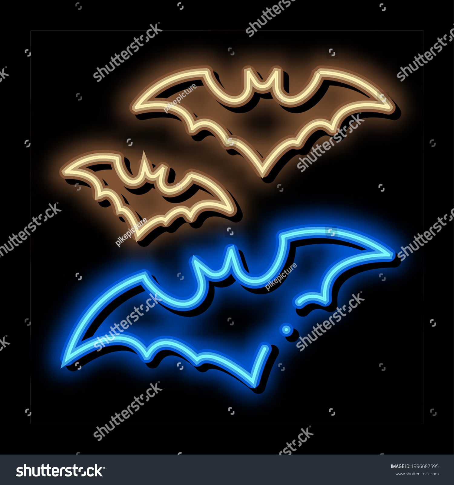 2 454 Bat Neon Images Stock Photos Vectors Shutterstock