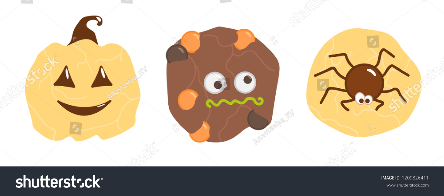 SVG of Halloween cookies set vector svg