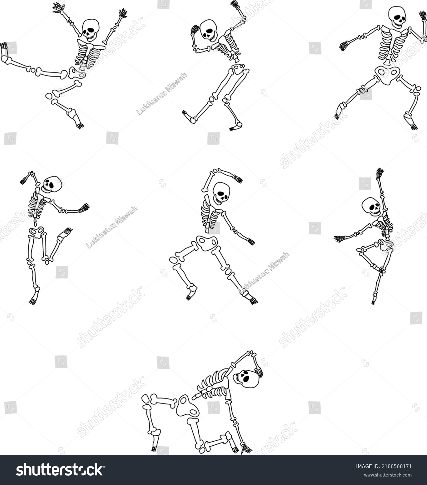 SVG of Halloween Dancing Skeleton SVG Cut Files, Skull Bundle PNG svg