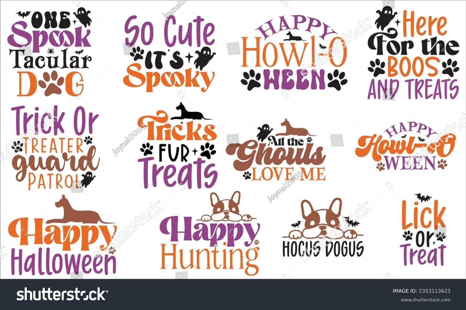 SVG of Halloween Dog SVG Design, Halloween Dog SVG Design Bundle, Halloween SVG Design Template. svg