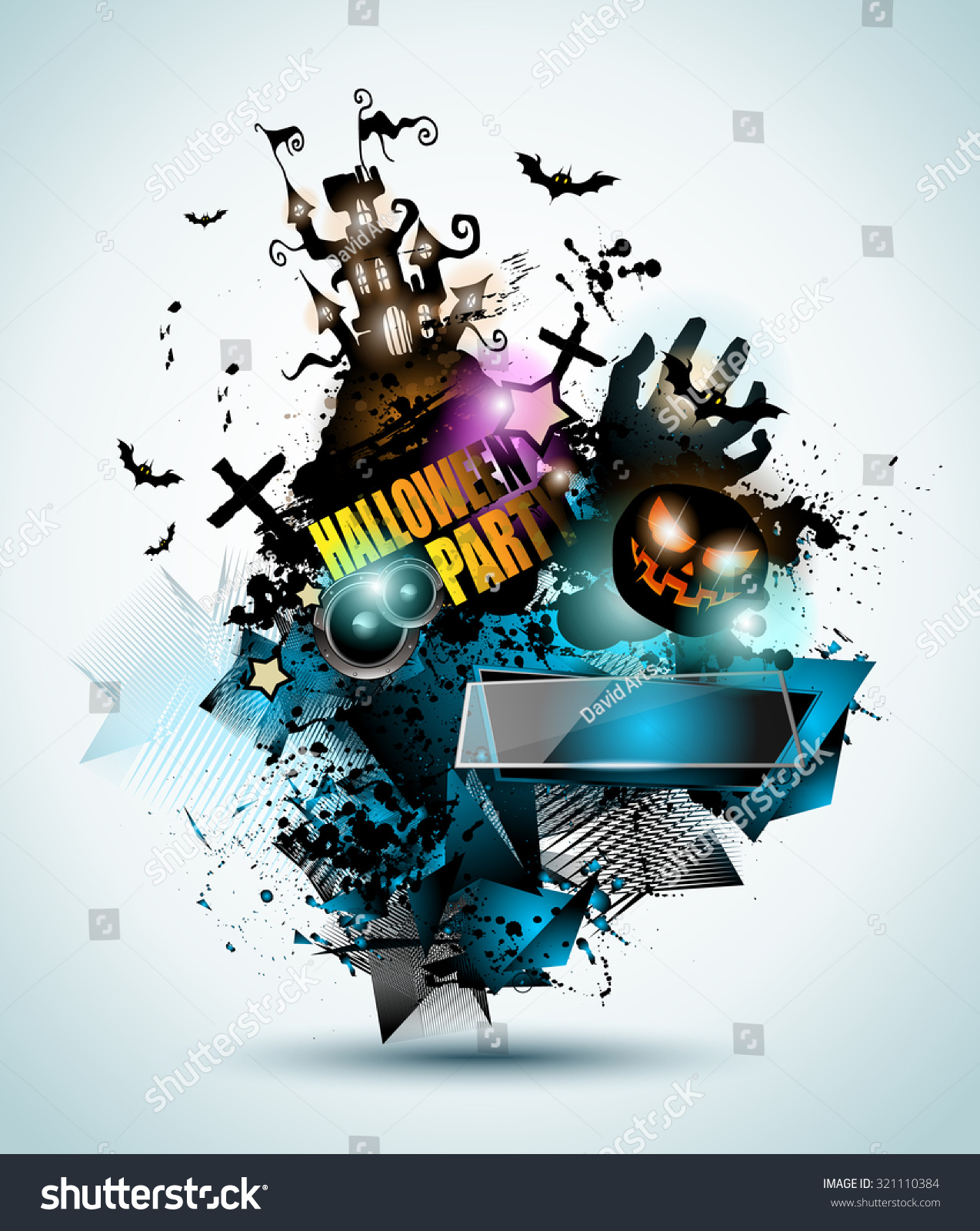 halloween night event flyer party template stock vector royalty