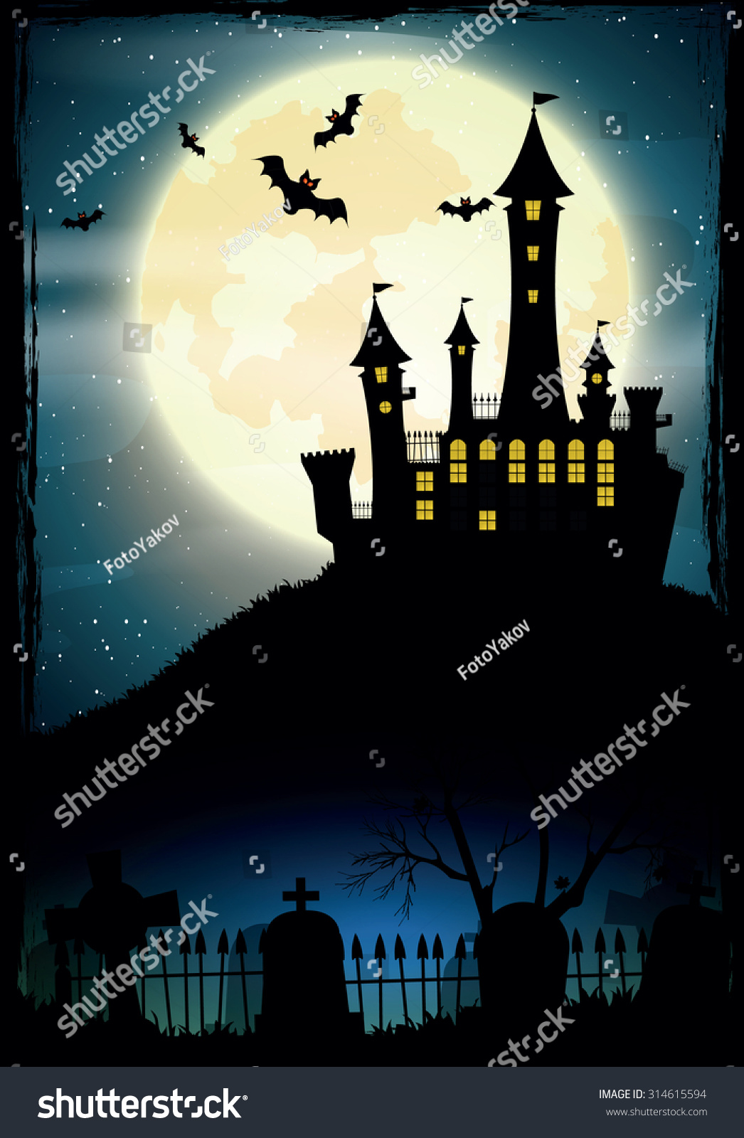 Halloween Night Vector Illustration Stock Vector (Royalty Free) 314615594