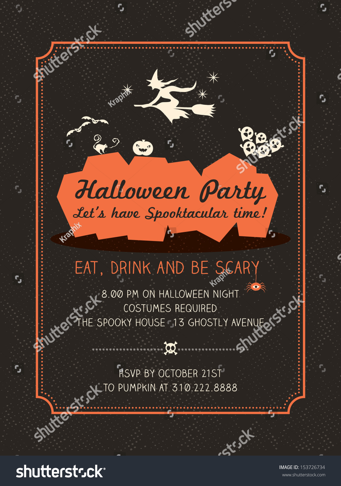 halloween party invites templates