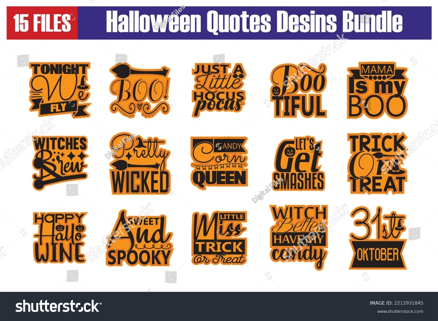 SVG of Halloween Quotes SVG Cut Files Designs Bundle. Halloween quotes SVG cut files, Halloween quotes t shirt designs, Saying about Halloween. svg