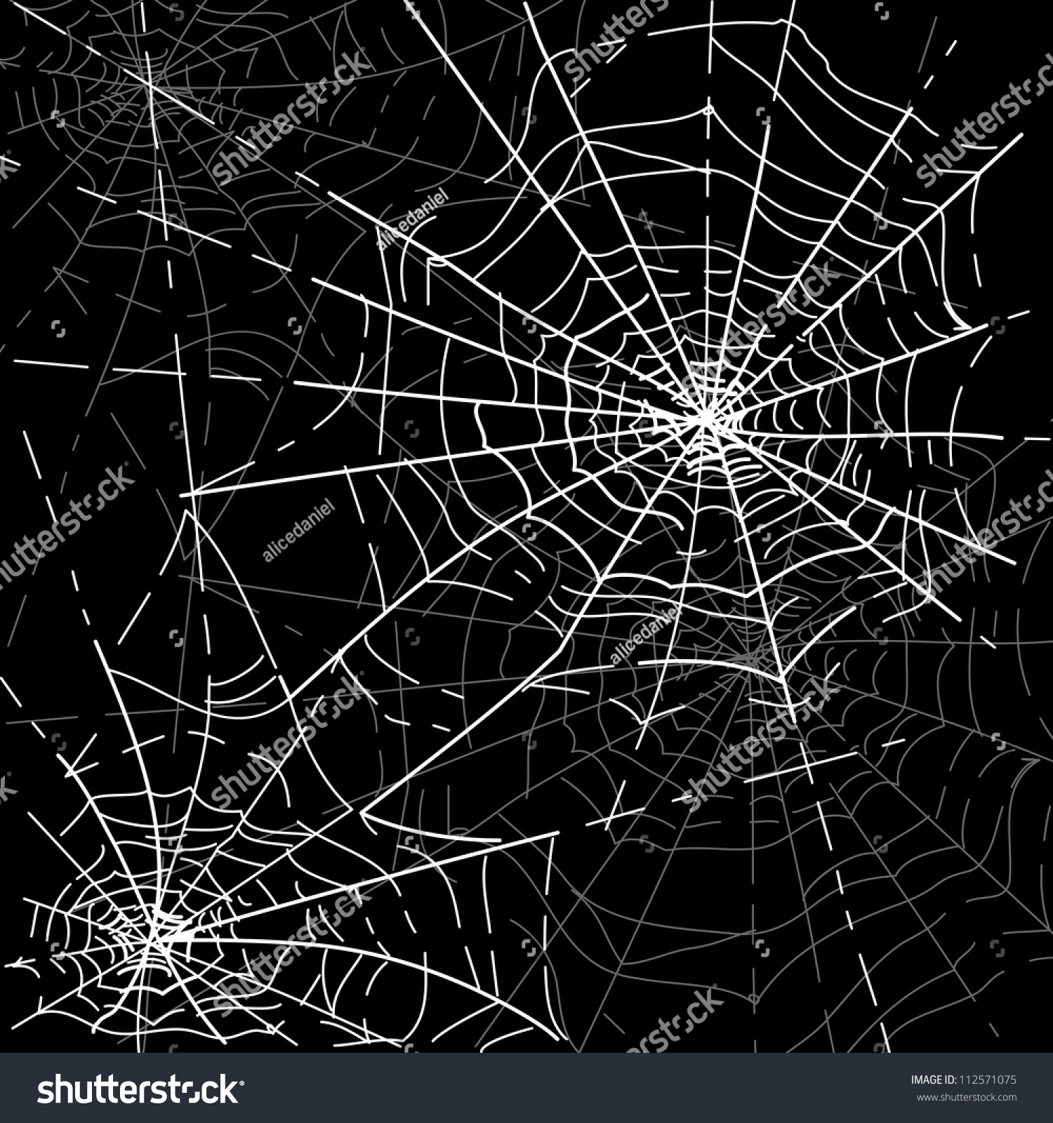 Halloween Spiders Web Stock Vector Illustration 112571075 : Shutterstock