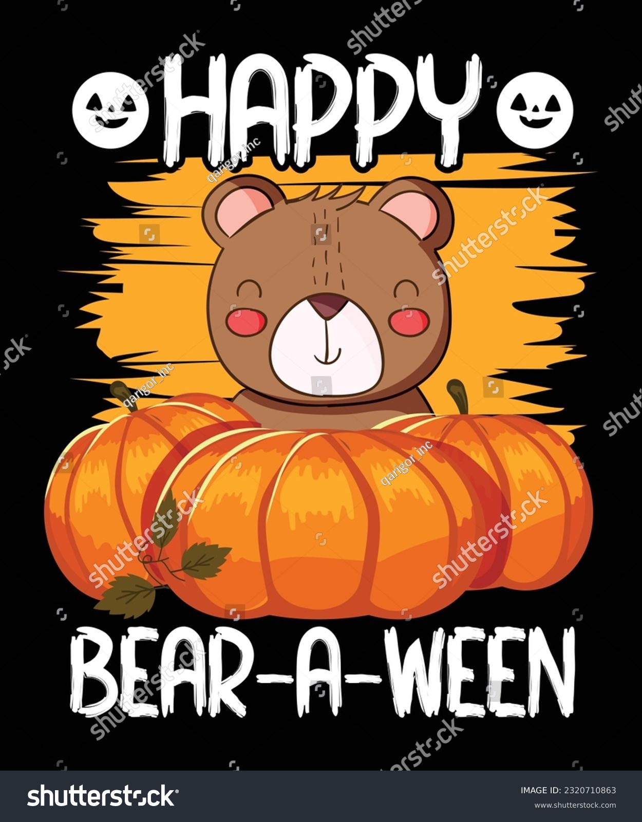 SVG of Halloween t-shirt, Bear-a-ween t-shirt, Halloween card svg