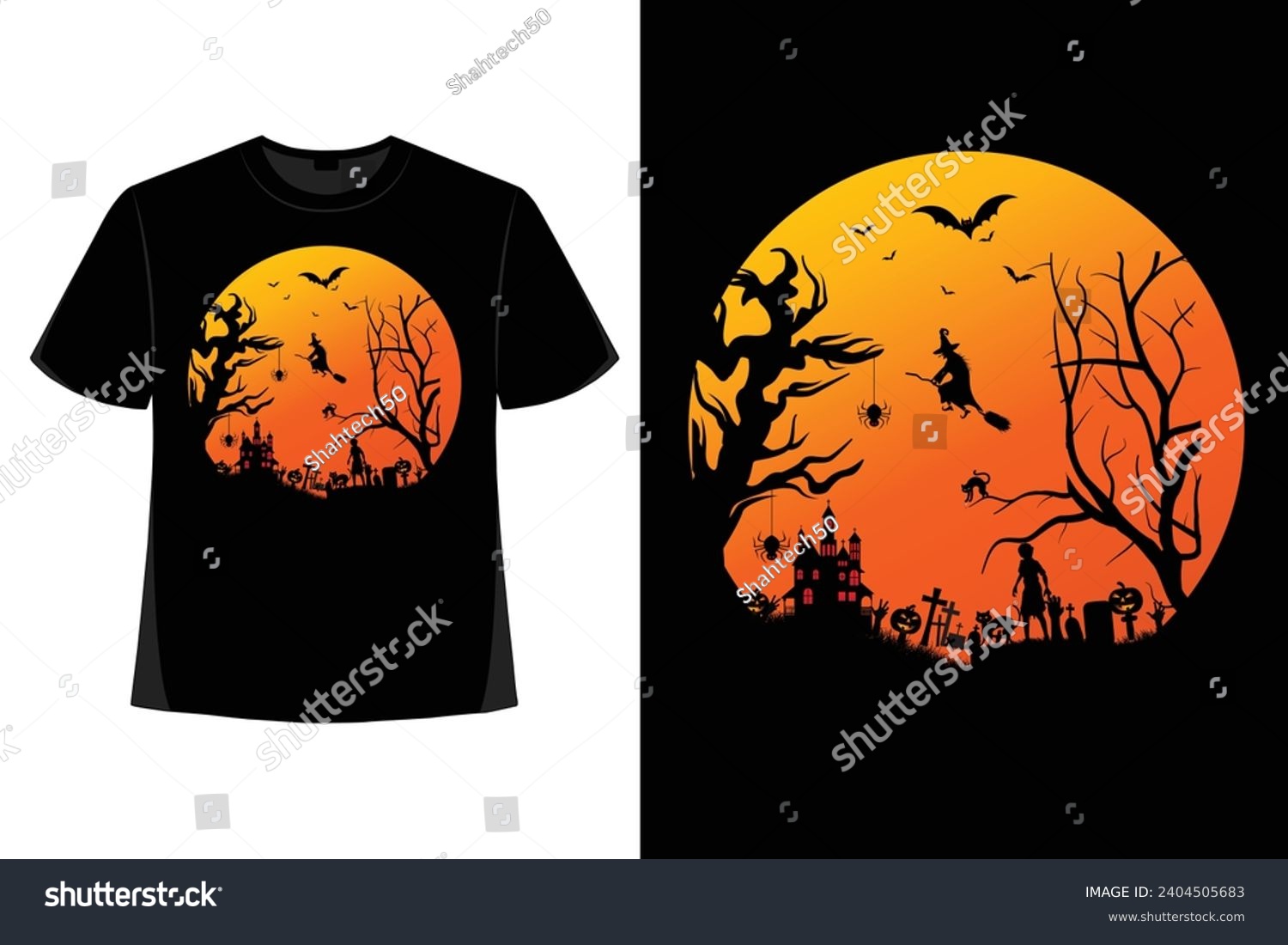 SVG of Halloween t-shirt design, halloween day, spooky, funny skeleton, pumpkin, vector, spooky season, sublimation, design, horror, t-shirt design.  svg