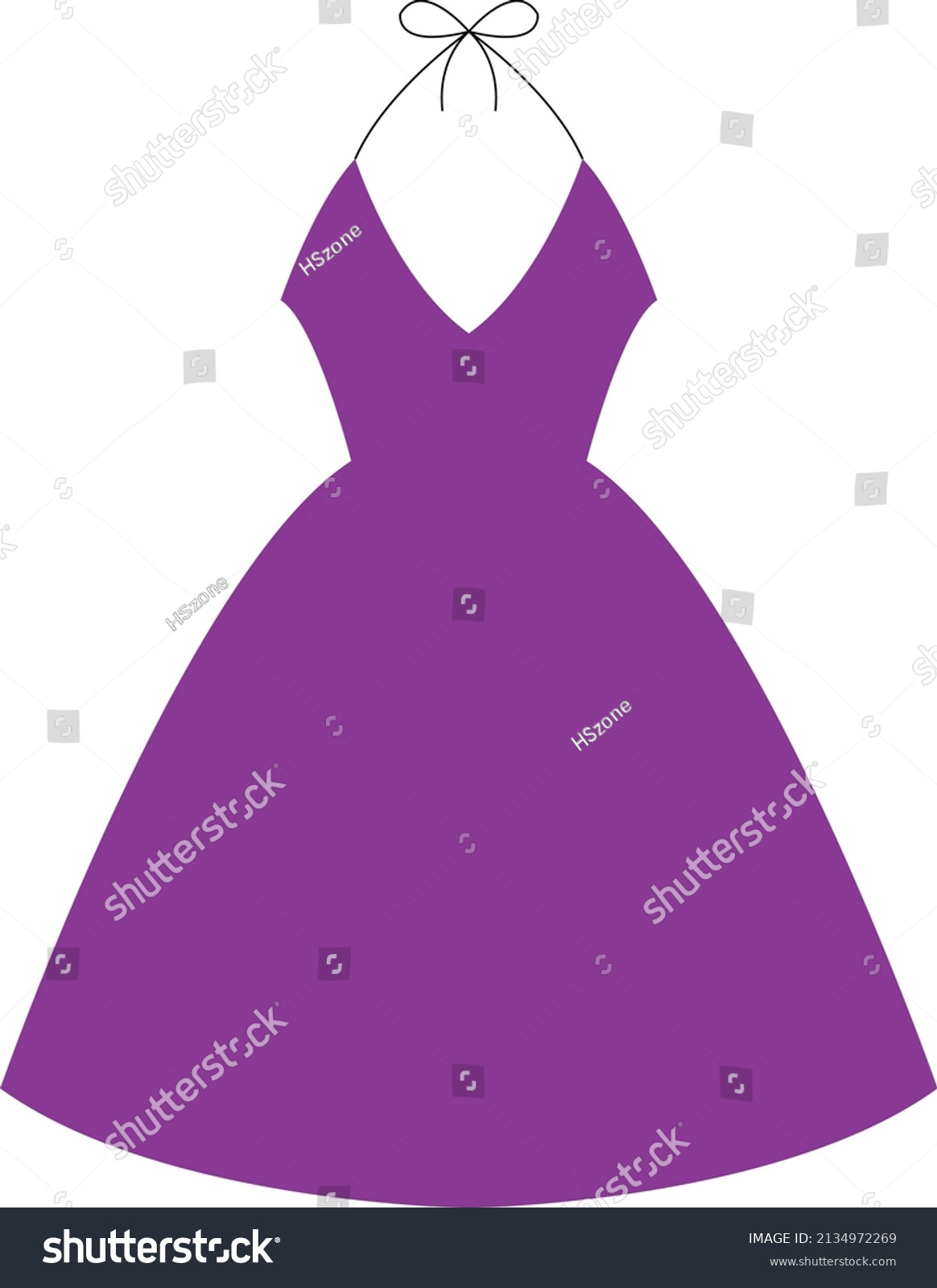 Halter Dress Vector Illustration Dress Image Stock Vector (Royalty Free ...