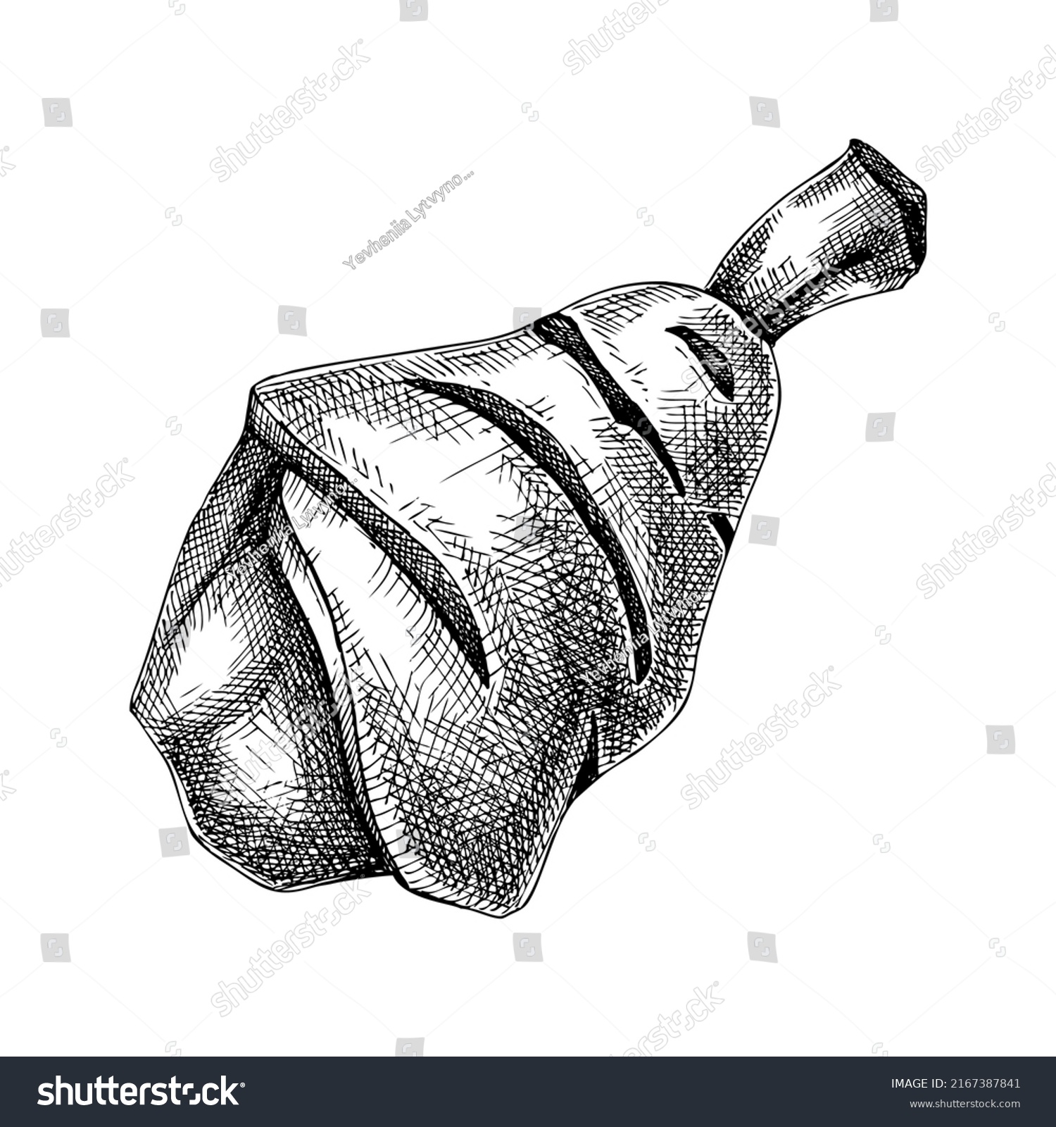 Ham Hock Vintage Drawing German Food Stock Vector (Royalty Free