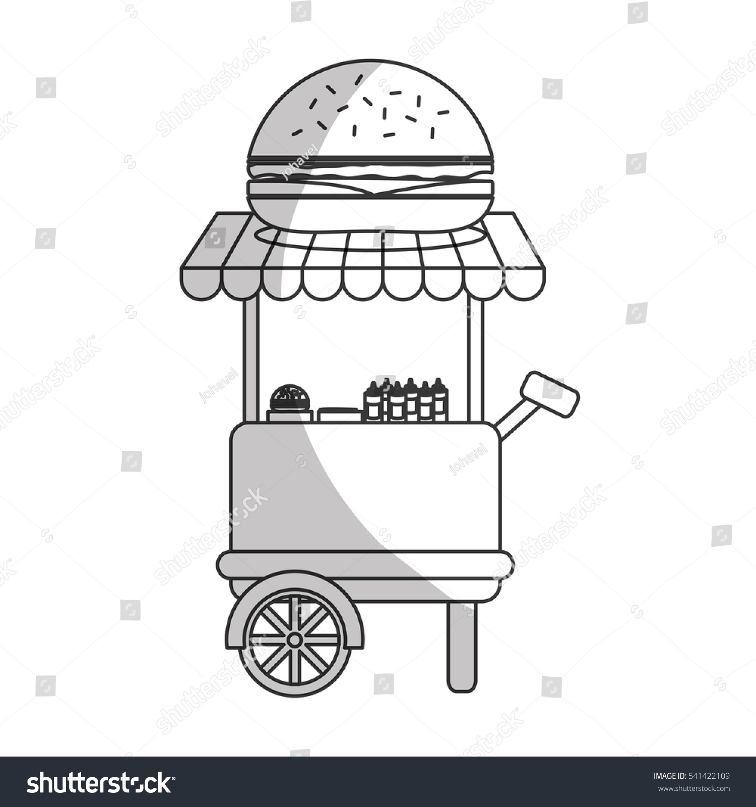 Hamburger Food Truck Icon Image Vector Stock Vector (Royalty Free ...