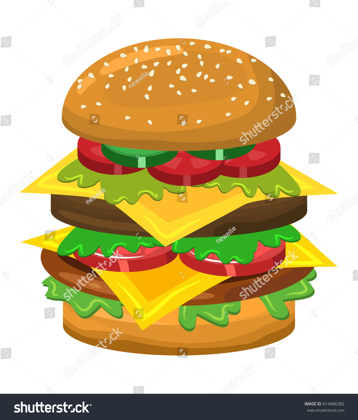 Hamburger Vector Symbol Icon Design Beautiful のベクター画像素材 ロイヤリティフリー