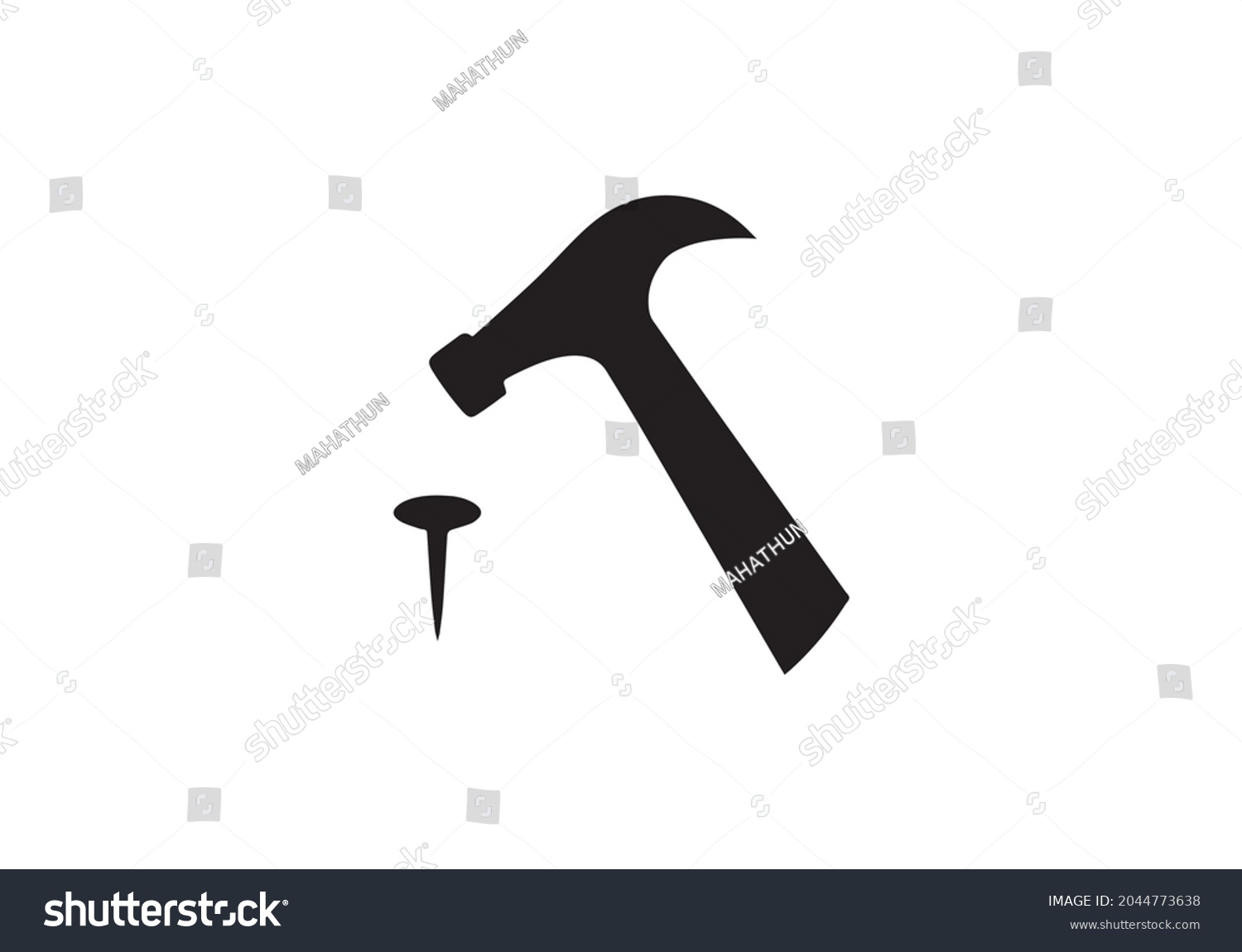 SVG of Hammer and nail icon vector illustration svg