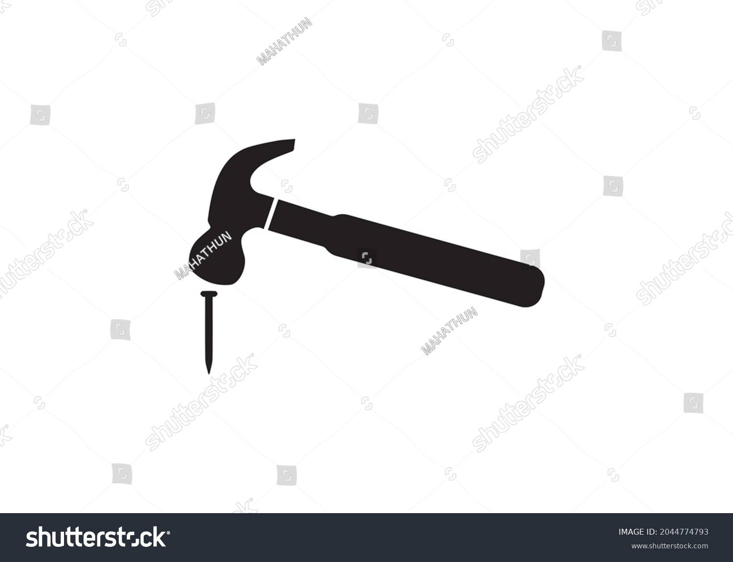 SVG of Hammer and nail icon vector illustration svg