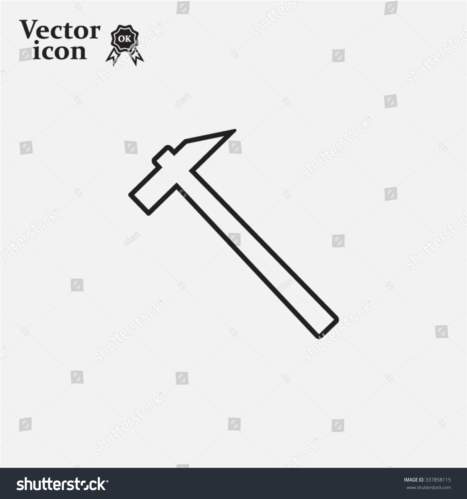 Hammer Icon Stock Vector 337858115 - Shutterstock