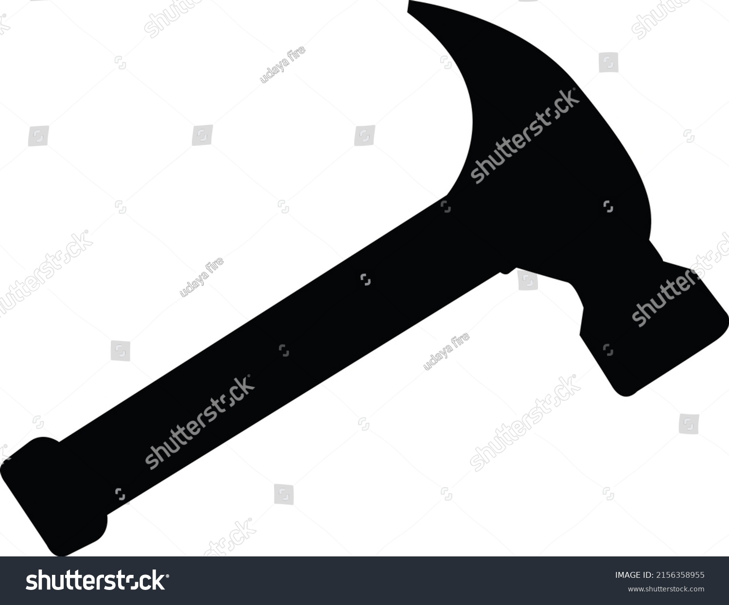 SVG of hammer icon on white background black color svg