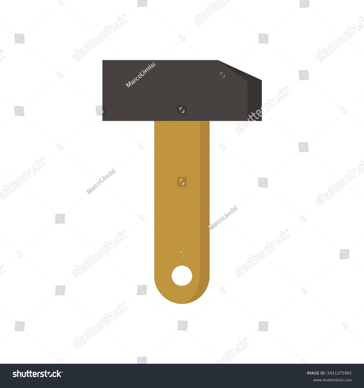 SVG of Hammer illustrated on white background svg