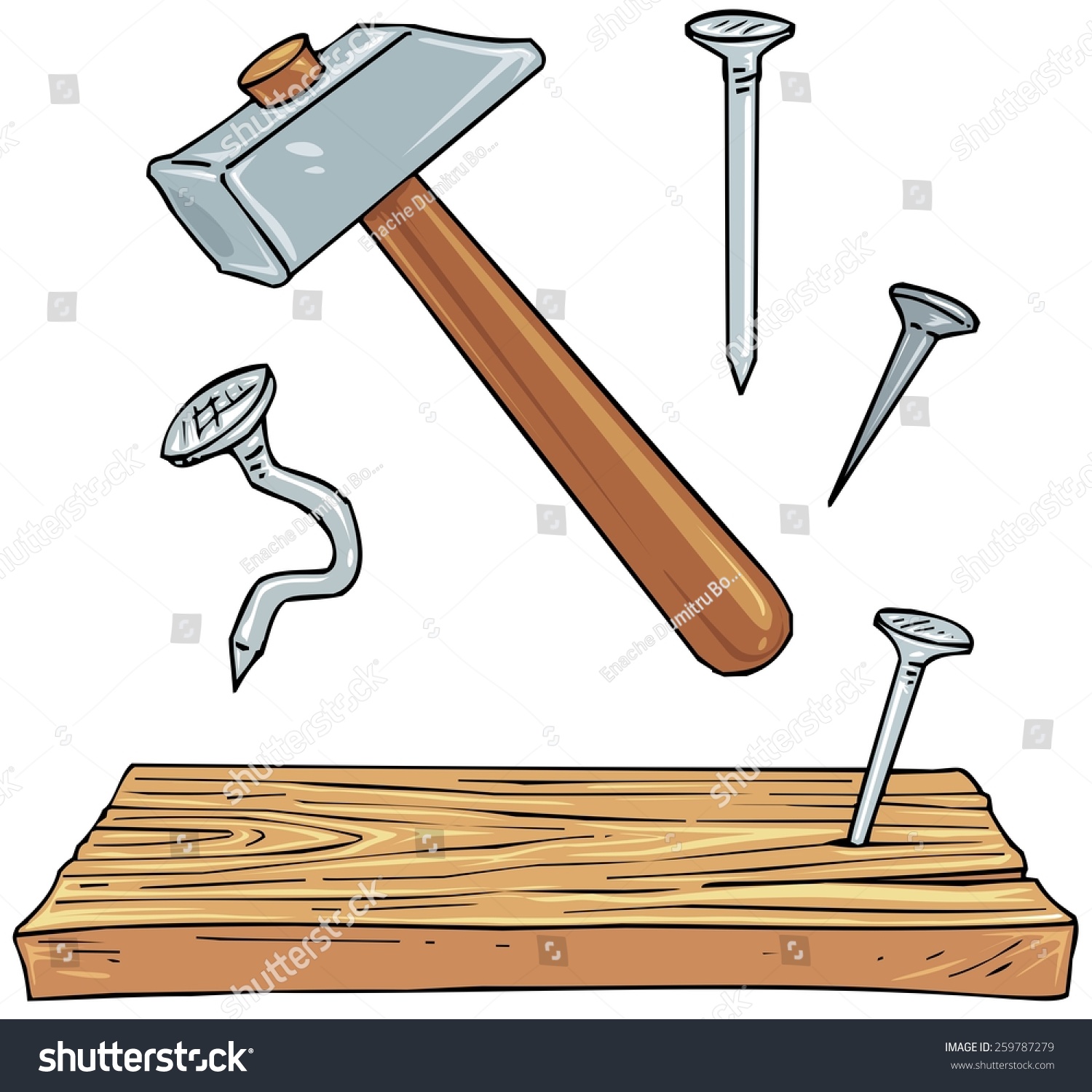 hammer and nails clipart - photo #36