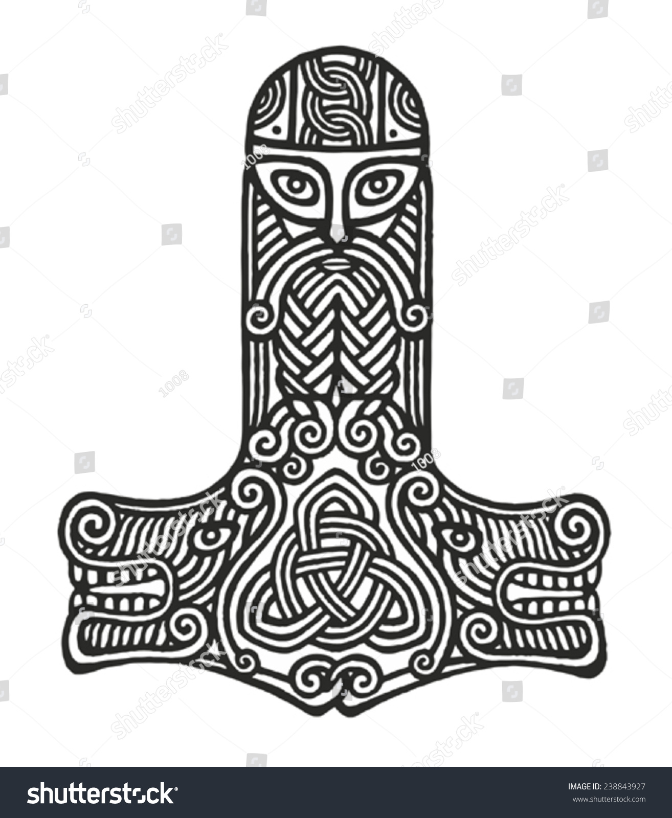 SVG of Hammer of Thor medieval Viking Symbol  svg