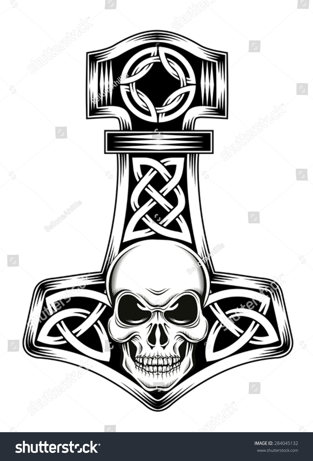 SVG of Hammer of Thor medieval Viking Symbol svg