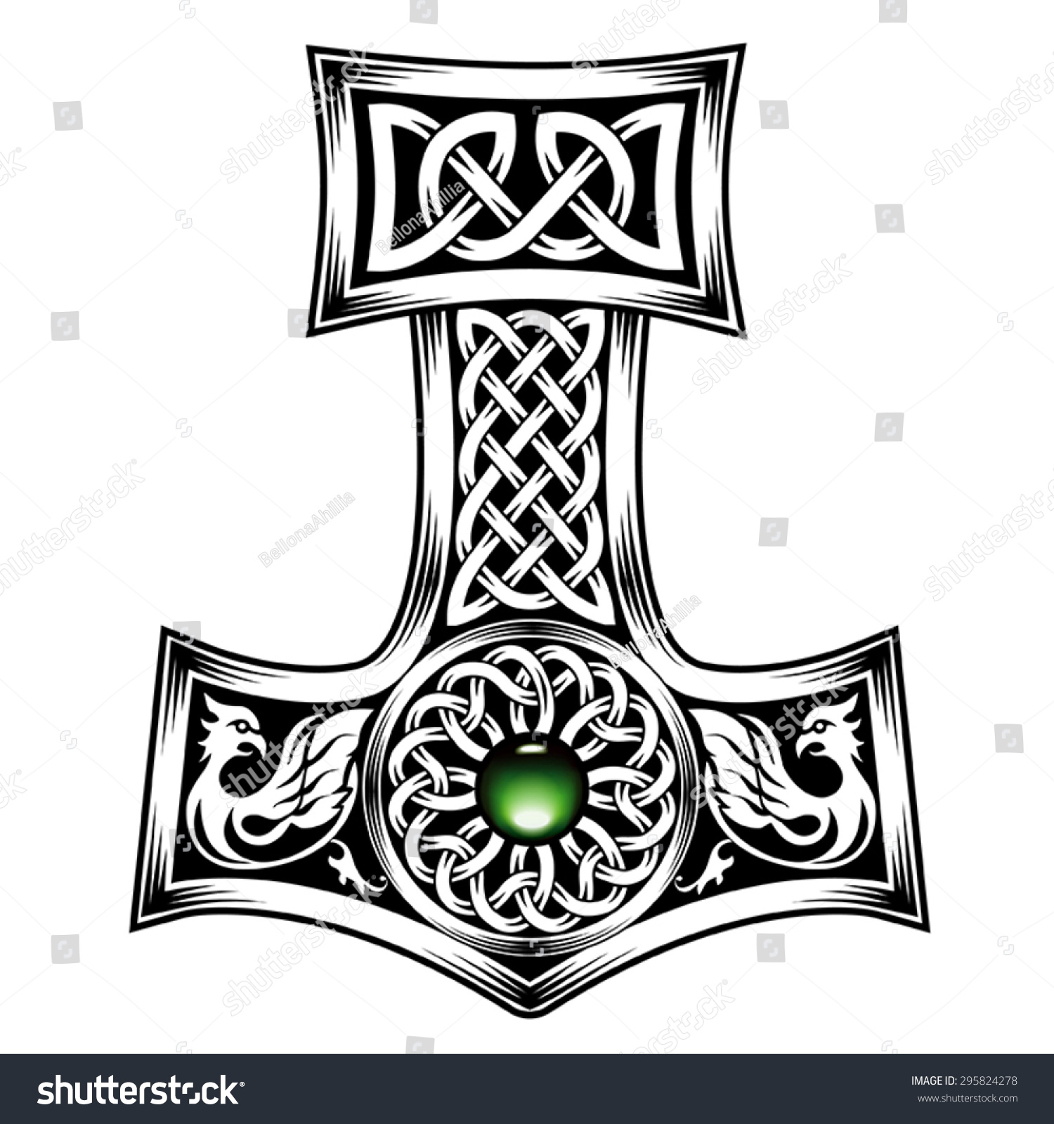 SVG of Hammer of Thor medieval Viking Symbol svg