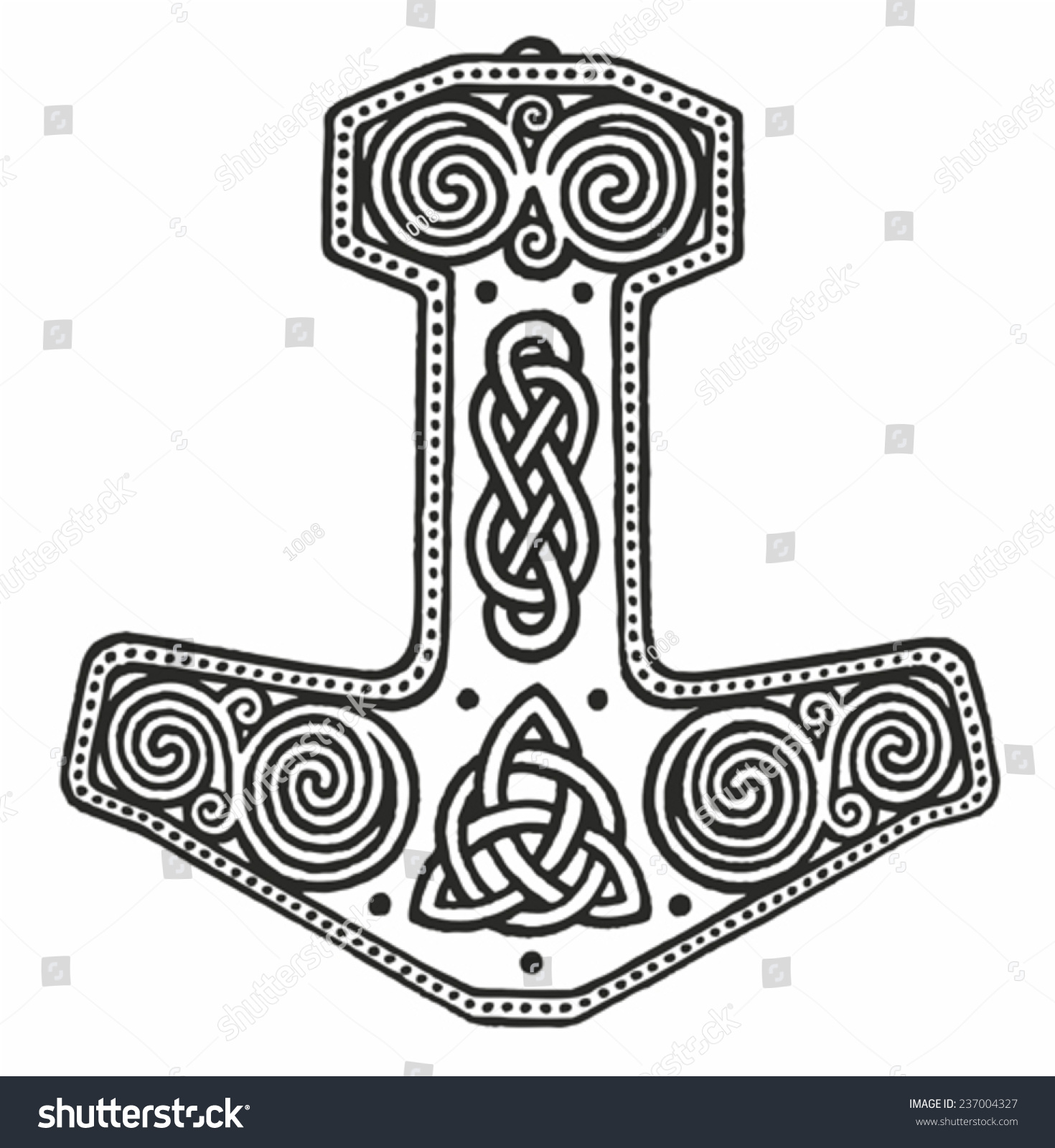 SVG of Hammer of Thor Viking Magic warrior norse tattoo Symbol  svg