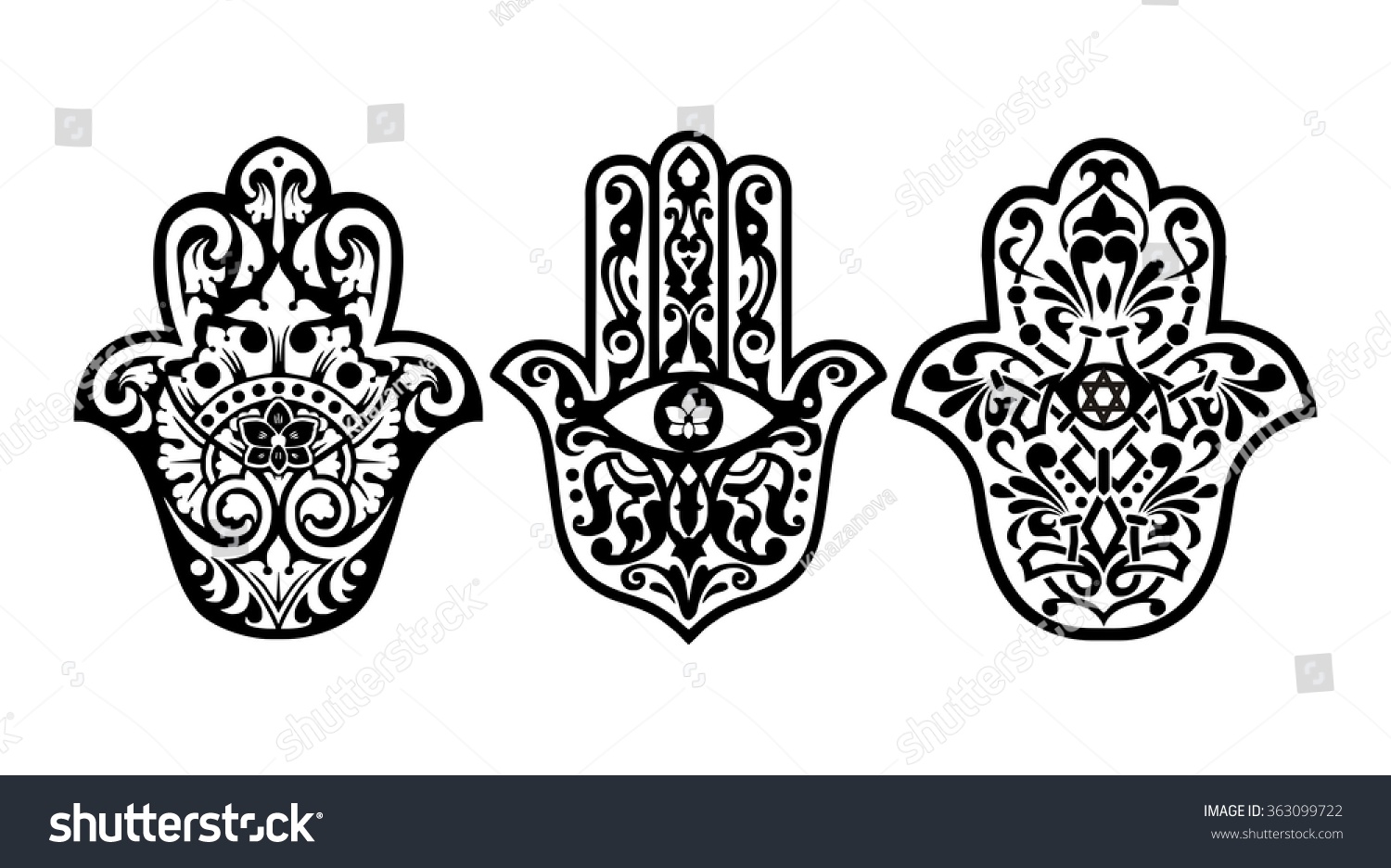 Hamsa Hand, Hand Of Fatima - Amulet, Symbol Of Protection From Devil ...