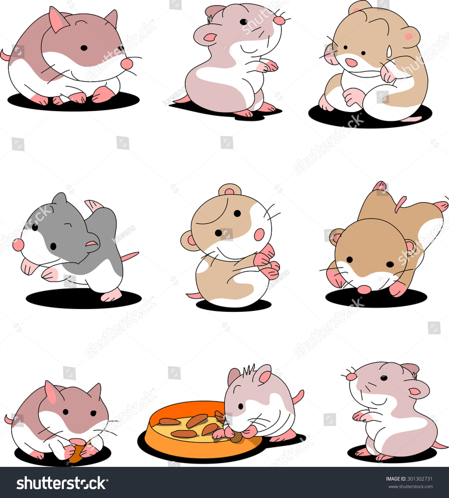 Hamster Stock Vector (Royalty Free) 301302731