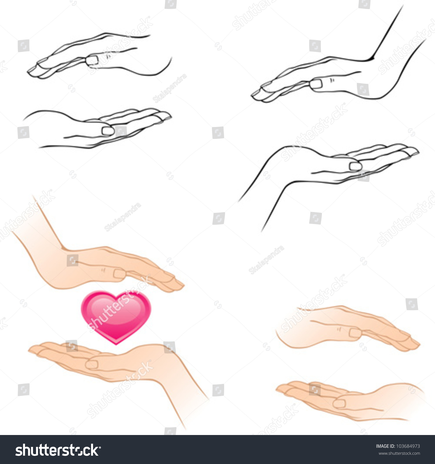 Hand Stock Vector 103684973 : Shutterstock