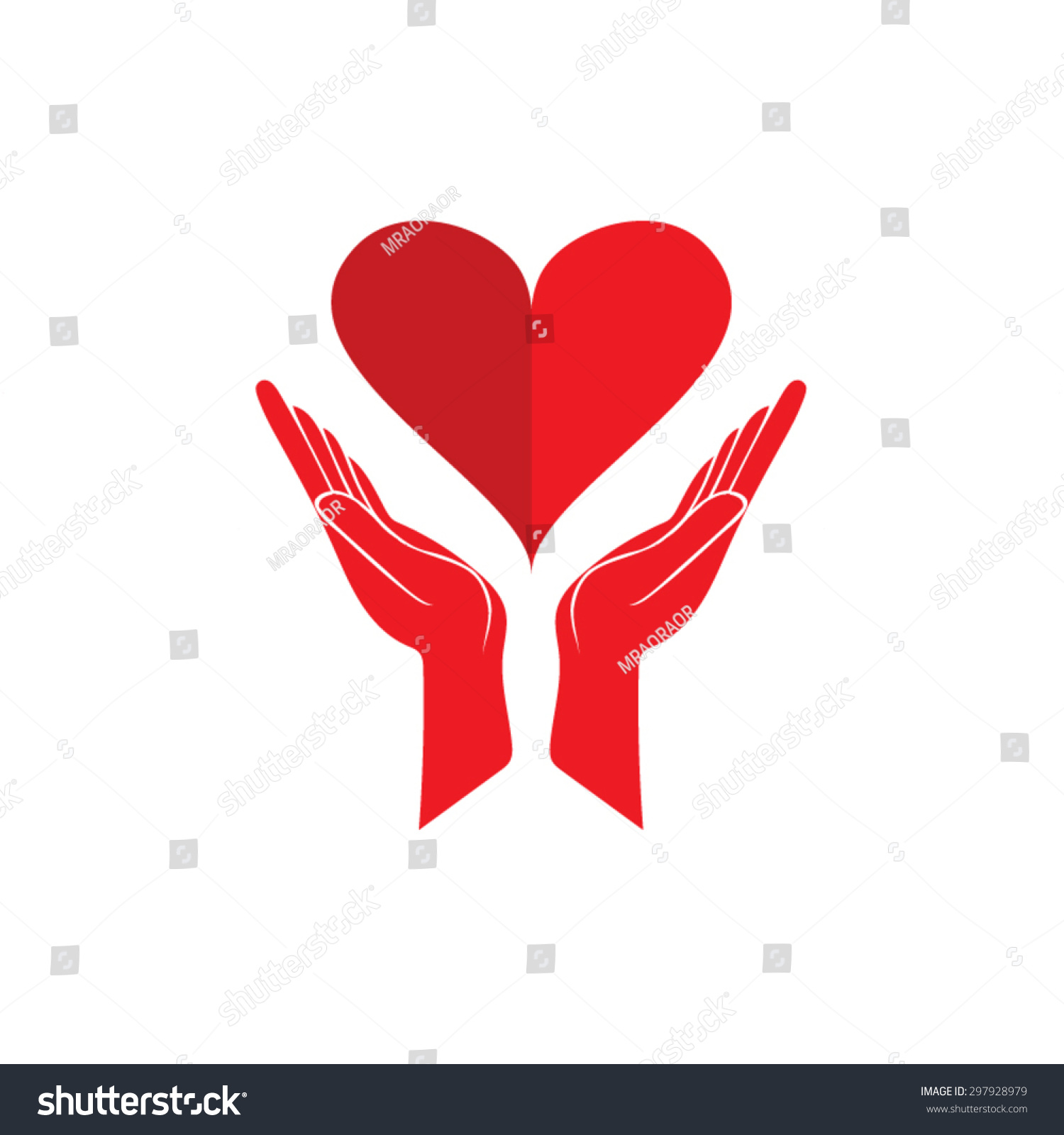 Hand Heart Logo Icon Stock Vector 297928979 - Shutterstock