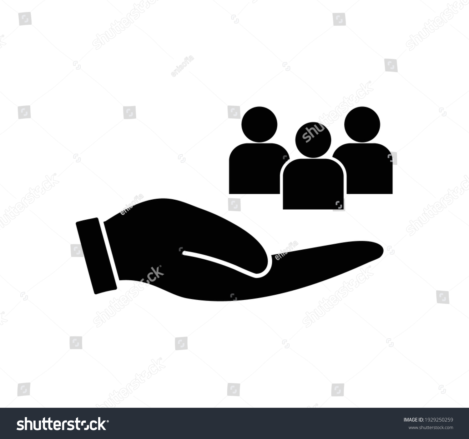 Hand People Icon Business Illustration Stock Vector (Royalty Free ...