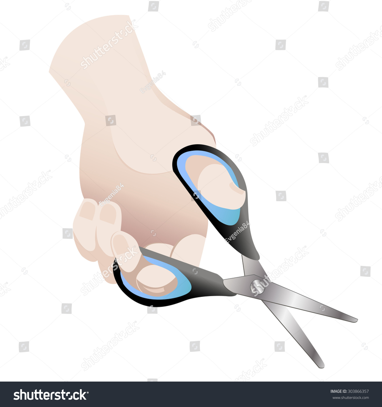 Hand Scissors Icon Vector Stock Vector (Royalty Free) 303866357