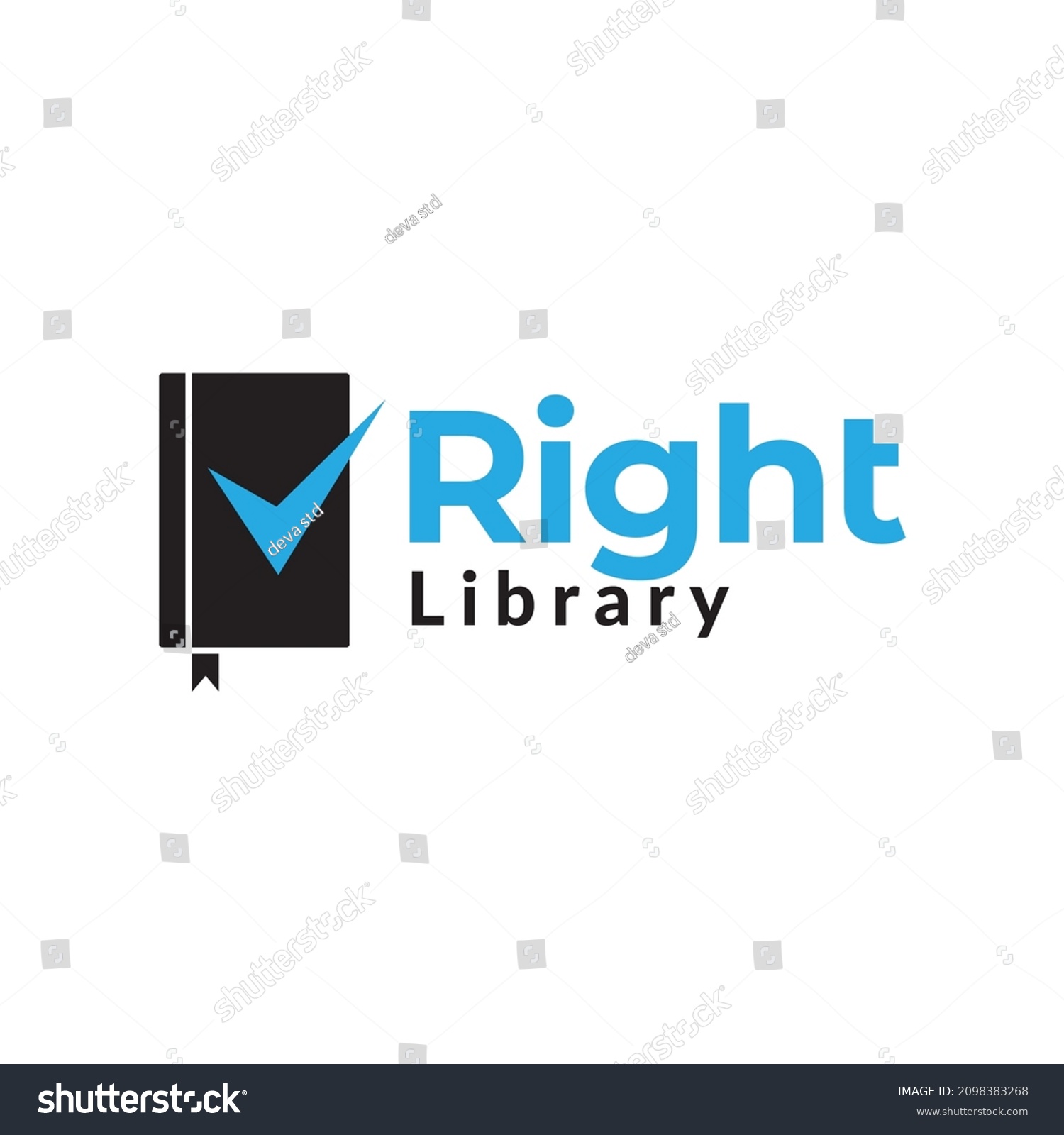 Hand Book Check Mark Logo Design Stock Vector (Royalty Free) 2098383268 ...