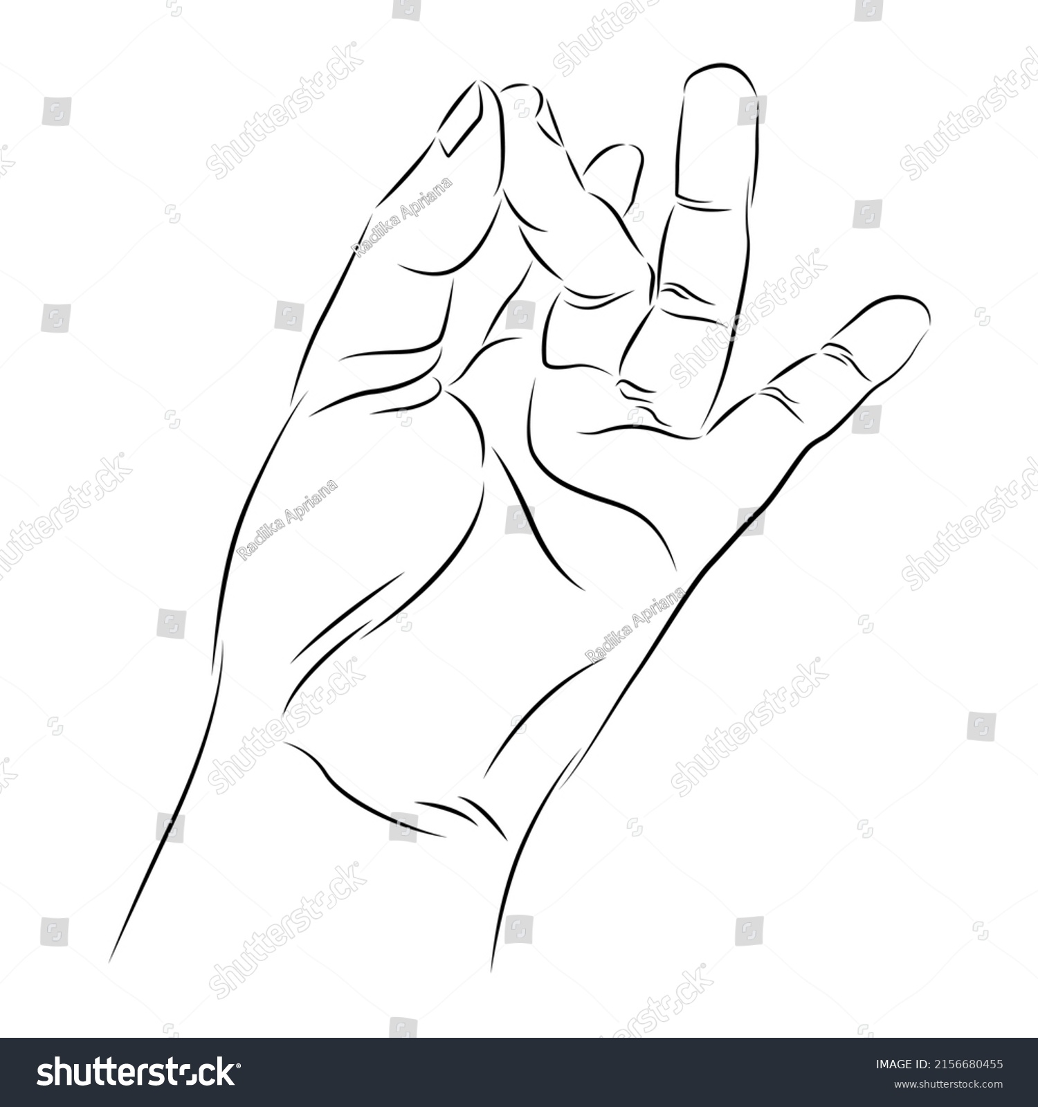 Hand Design Black Abstract Line Unique Stock Vector (Royalty Free ...