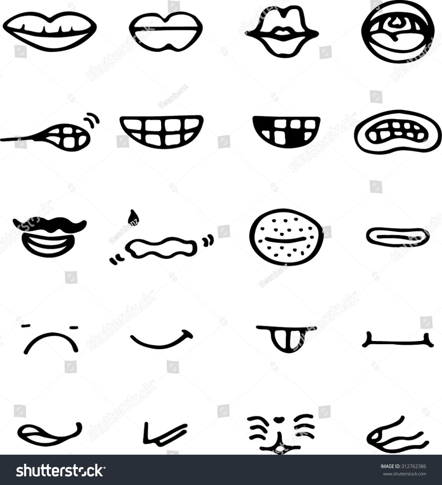 It is an image of Lively Angry Mouth Drawing It is a picture of Lively Angry Mouth Drawing