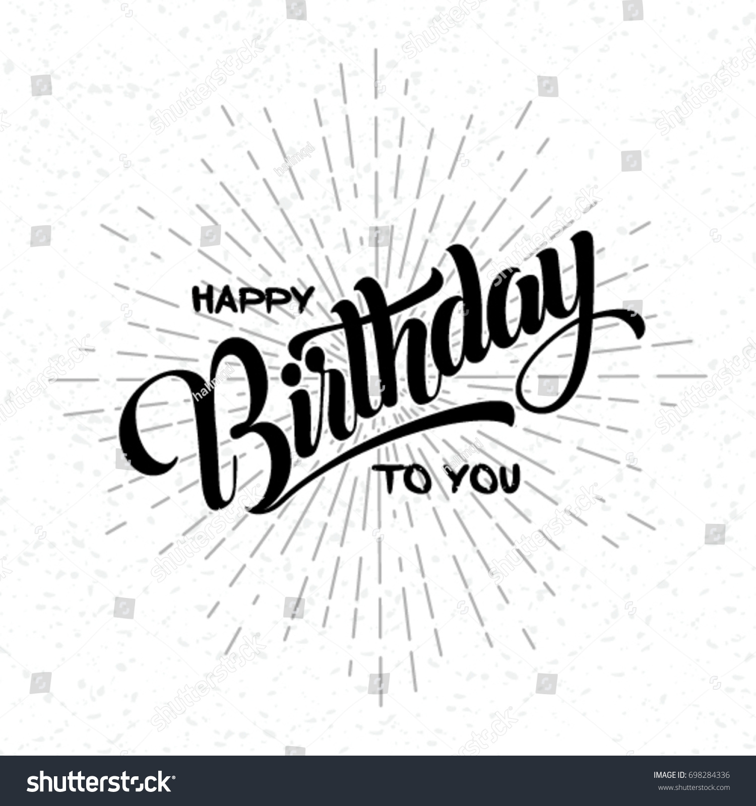 Hand Draw Lettering Happy Birthday You Stock Vector (Royalty Free ...