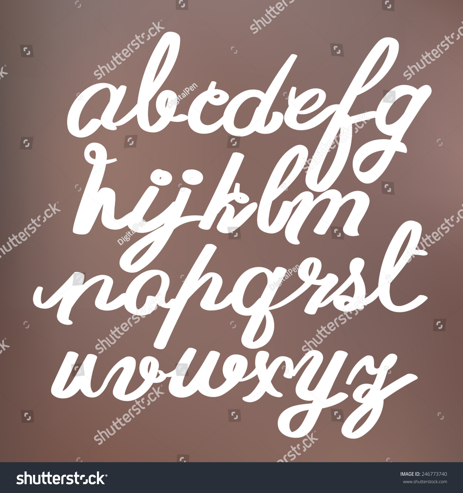 Hand Drawing Alphabet, Vector Illustration - 246773740 : Shutterstock