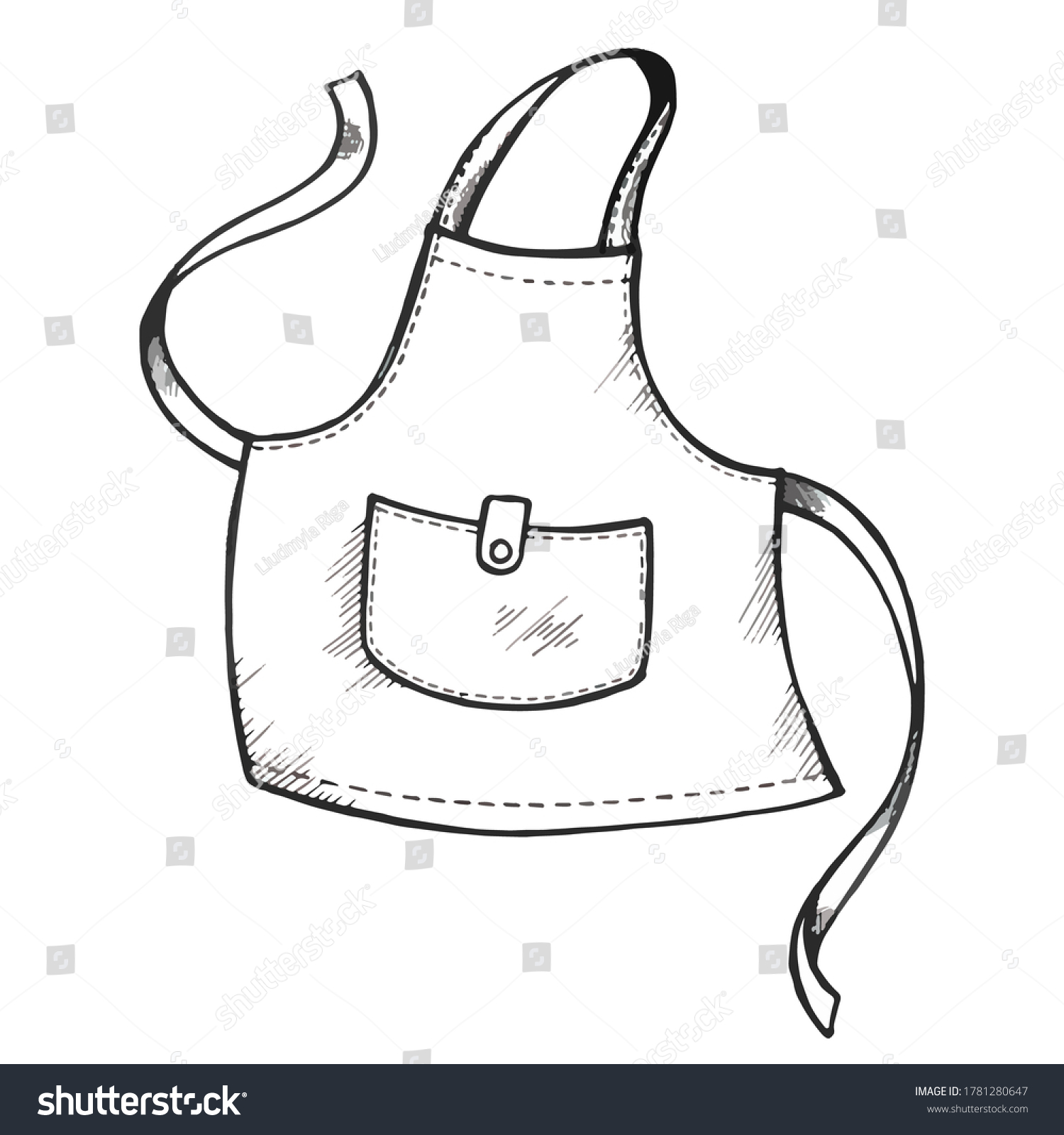 Hand drawing apron Images, Stock Photos & Vectors   Shutterstock