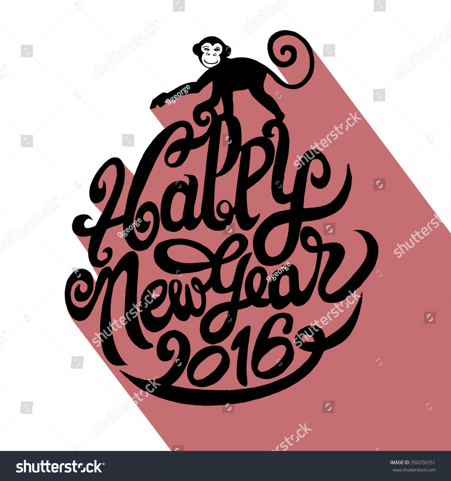 Hand Drawing Doodle Of Happy New Year. Vector Illustration. - 350256551