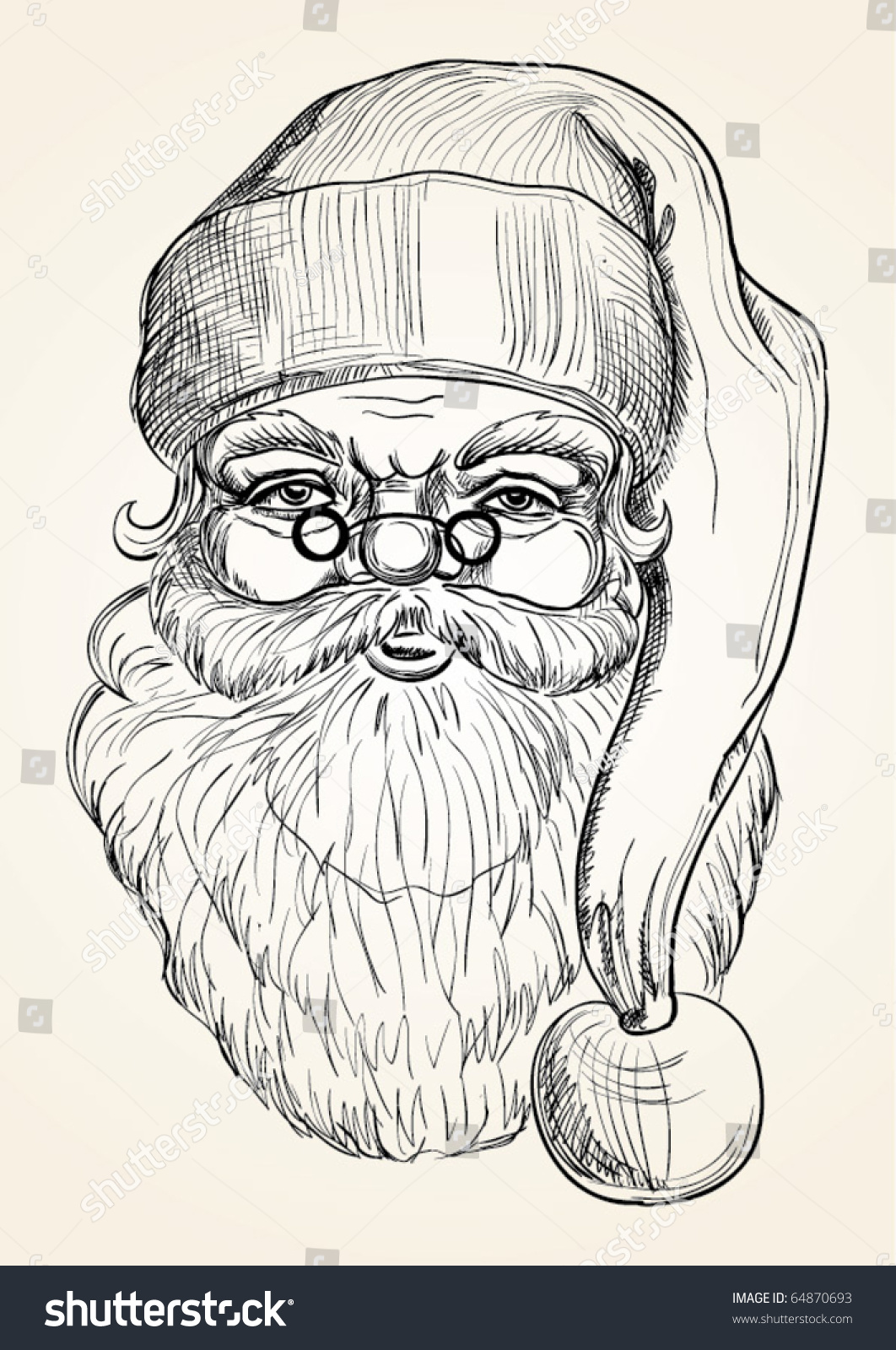Hand Drawing Santa Claus Hand Drawing Santa Claus